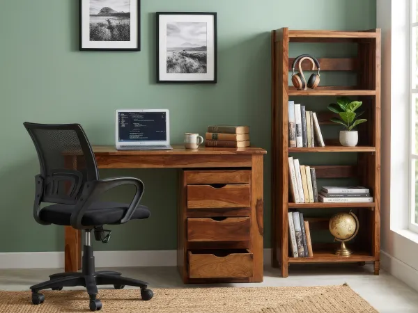 Alexa Complete Study Combo With Ergonomic Chair